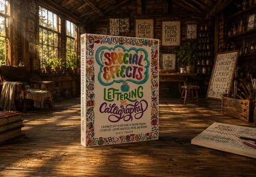 Letras e caligrafia com efeitos especiais