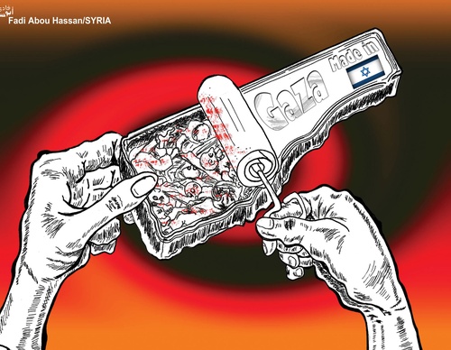 Galeria de cartoon sobre o Genocídio de Gaza