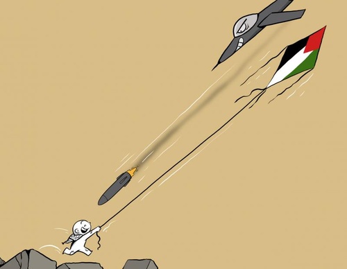 Unequal fight Flying kites is a dangerous pastime in Gaza.