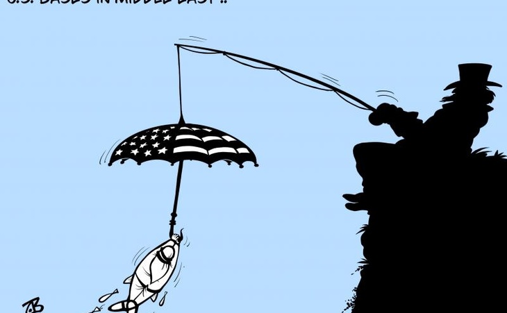 U.S. bases in Middle East .. U.S. bases in Middle East .. Protection comes at a price ..