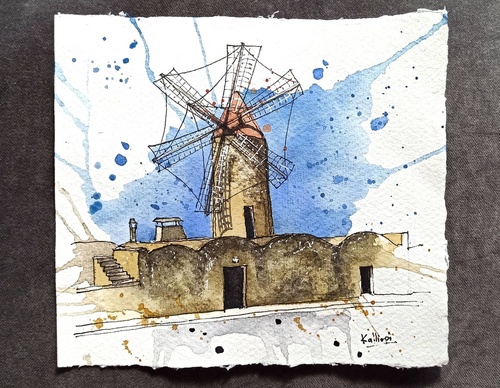 Galeria de pinturas em aquarela de Kalliopi C - Escócia