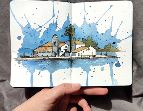 Galeria de pinturas em aquarela de Kalliopi C - Escócia