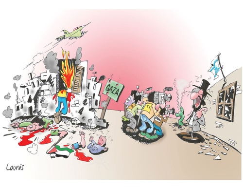 Galeria de cartoon sobre o Genocídio de Gaza