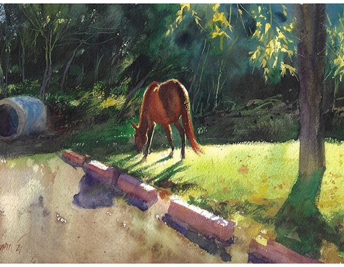 Gallery of Water color Artworks by Gonzalo Carcamo-Brazil