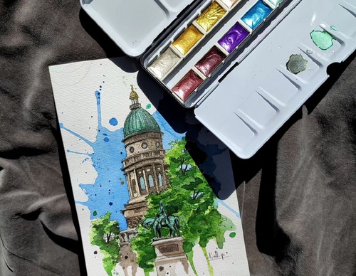 Galeria de pinturas em aquarela de Kalliopi C - Escócia