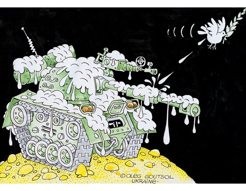 Gallery of Humor Artworks about Gaza and War