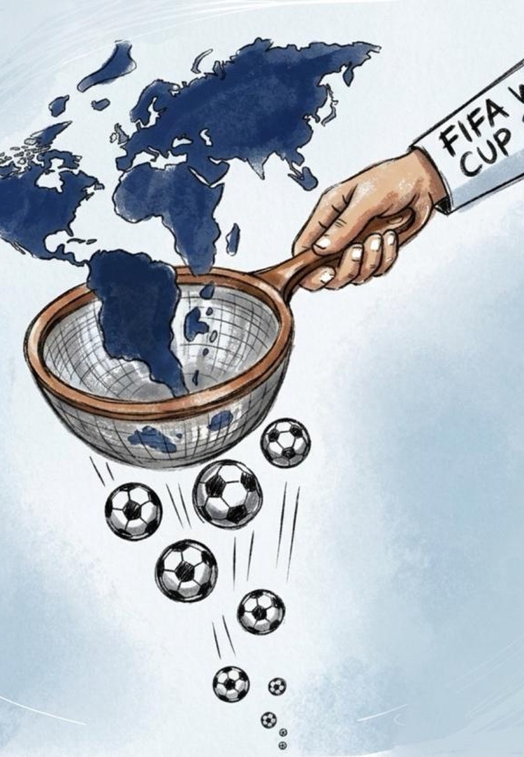planet football World Cup fever paralyzes the planet.
