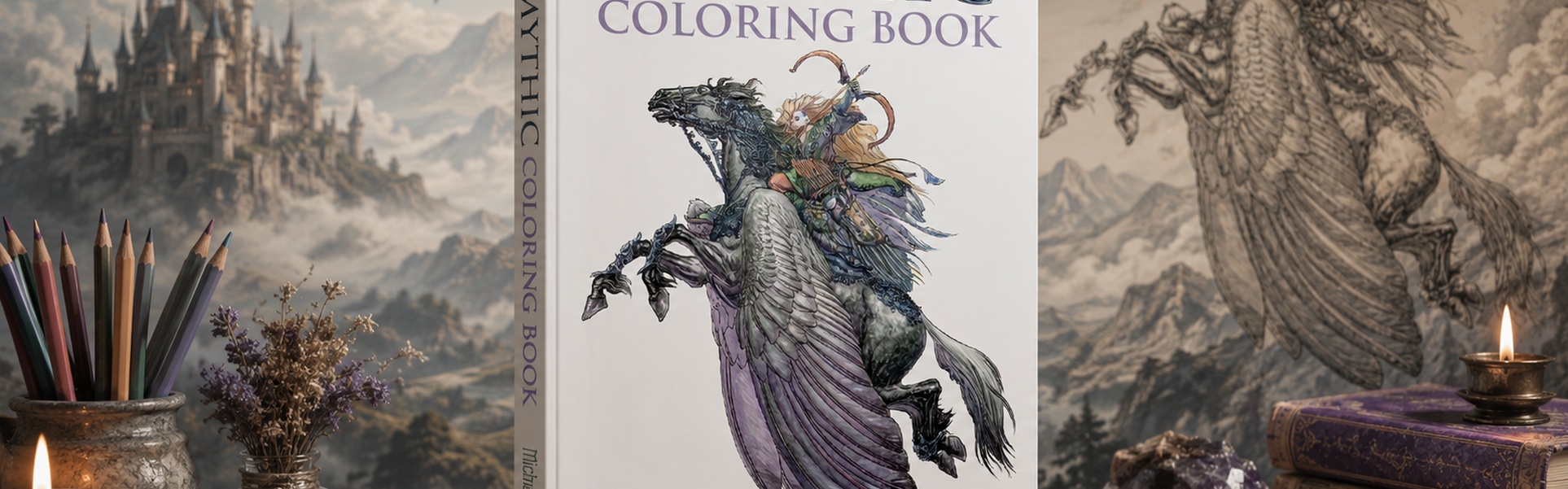 Libro para colorear de mitología de Charles Vess
