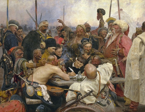 Los cosacos de Zaporozhian es una pintura de Ilya Repin