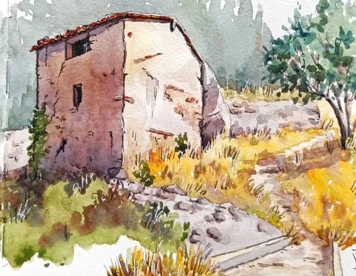 Galeria de pinturas em aquarela de Renee Walden - Espanha