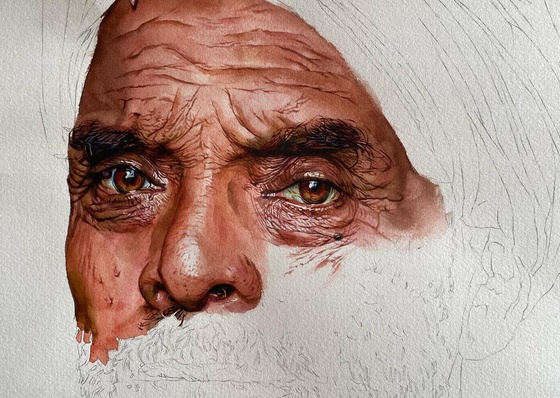 Gallery of Watercolor painting by Uday Bhan-India