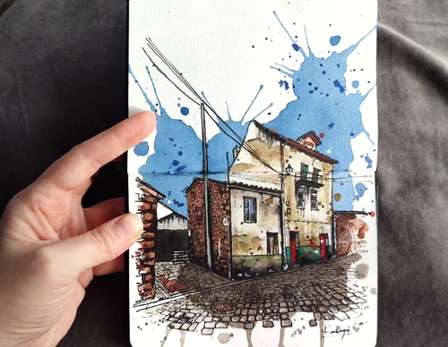 Galeria de pinturas em aquarela de Kalliopi C - Escócia