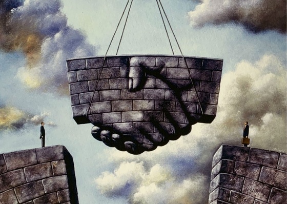 Gallery of humor painting by Rafal Olbinski - Poland