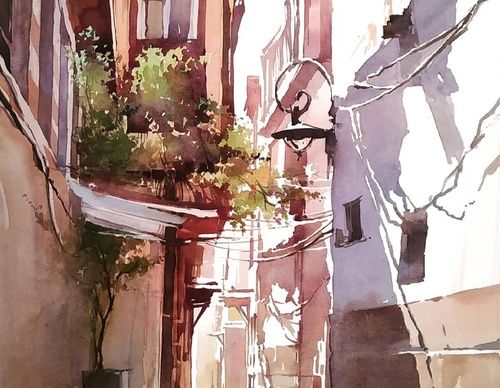 Gallery of Watercolor painting by Abdalla M Assaad-Syria