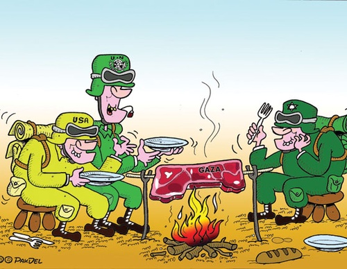 Galeria de cartoon sobre o Genocídio de Gaza