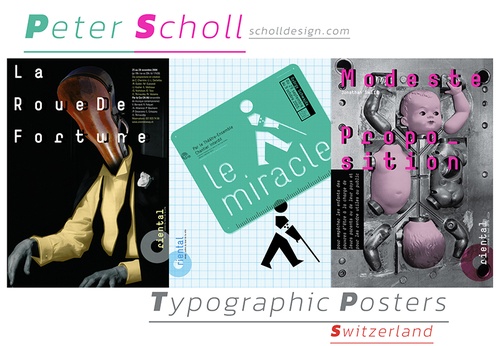 Gallery of Typographic Posters by Peter Scholl – Switzerland