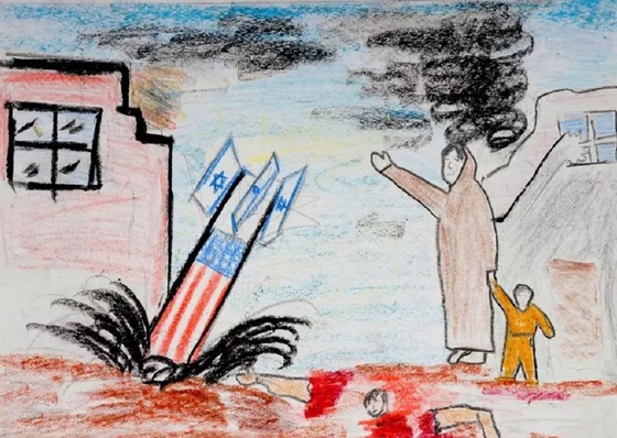Desenhos de crianças palestinas