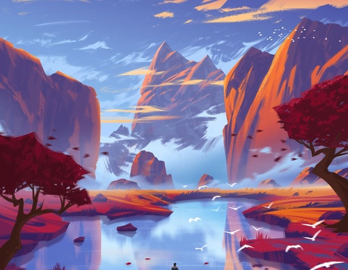 Galeria de ilustrações de Philip Sue - Nova Zelândia