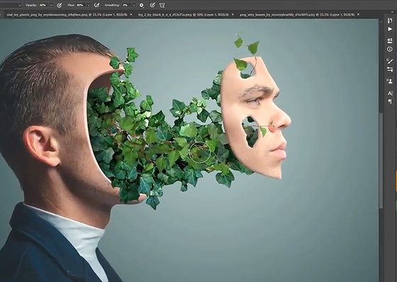 How to Create a Plant Face Portrait Effect – Photoshop Tutorial