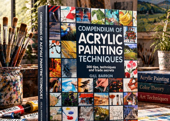 Compêndio de técnicas de pintura acrílica de Gill Barron