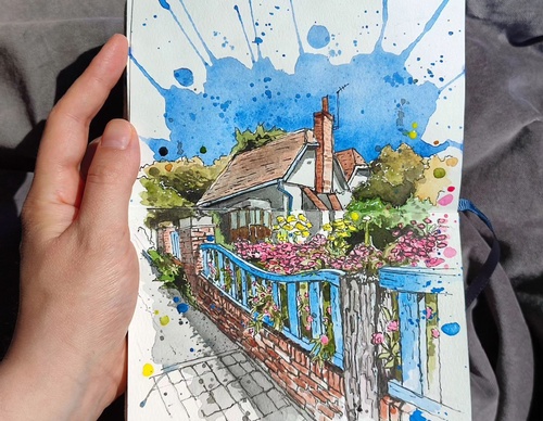 Galeria de pinturas em aquarela de Kalliopi C - Escócia