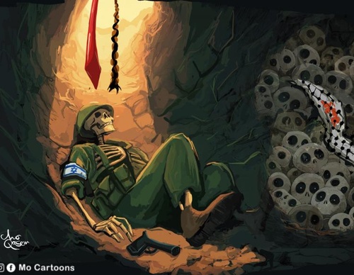 Corpos sob os escombros