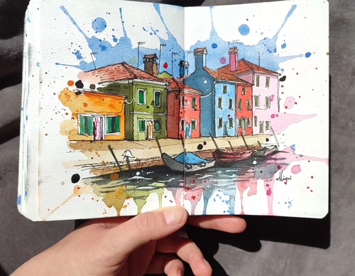 Galeria de pinturas em aquarela de Kalliopi C - Escócia