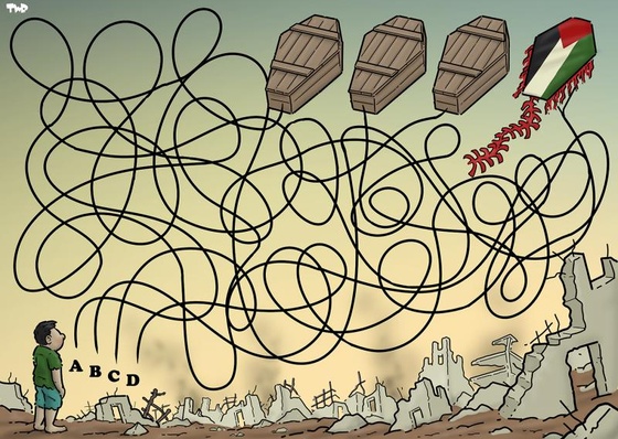 Flying kites in Gaza Dangerous activity.