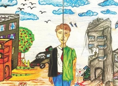 O horror e a esperança das crianças de Gaza em desenhos em meio aos bombardeios