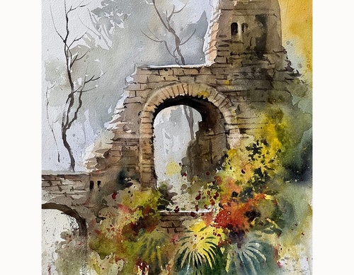 Gallery Of Watercolor Painting By Sikander Singh - India