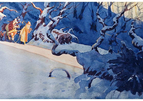Galeria de pinturas em aquarela de Gonzalo Cárcamo - Chile