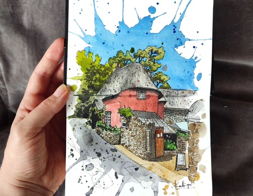 Galeria de pinturas em aquarela de Kalliopi C - Escócia