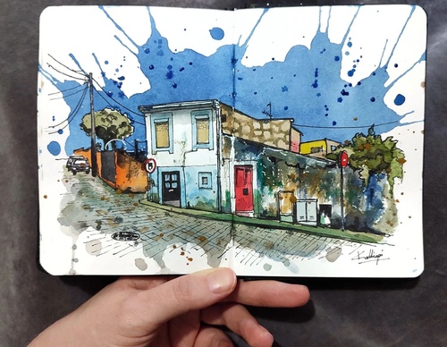 Galeria de pinturas em aquarela de Kalliopi C - Escócia