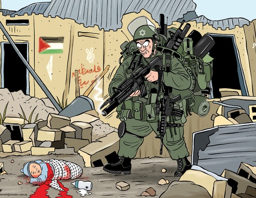 Galeria de cartoon sobre o Genocídio de Gaza