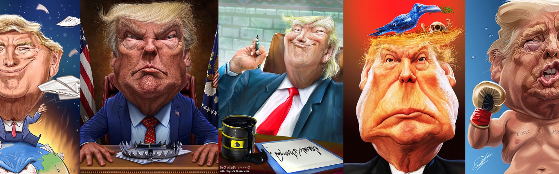 Gallery of Caricature of the 2nd Trumpism International Contest