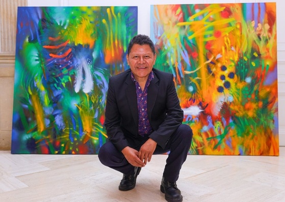 Duas obras do mestre Carlos Jacanamijoy em Bogotá