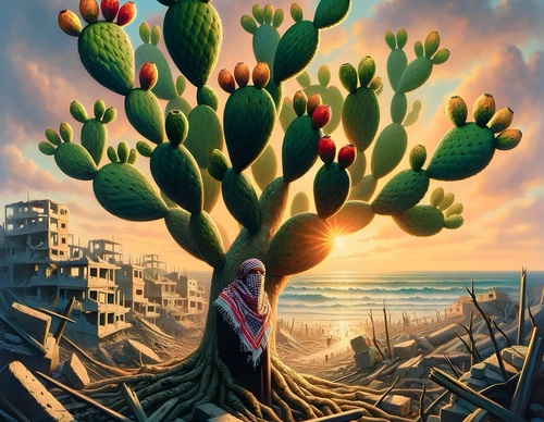 Galeria de ilustrações para Gaza por Malek Qreeqe - Palestina