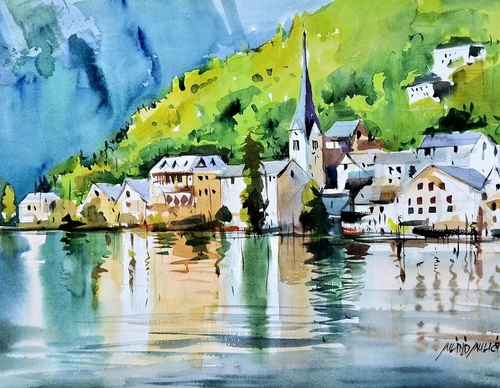 Galería de pintura en acuarela de Milind Mulick - India