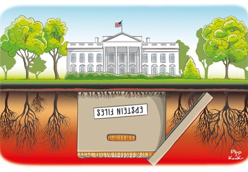 The Upside Down The Epstein affair, a child sex trafficking ring run by the American socialite Jeffrey Epstein, continues to tarnish the White House.