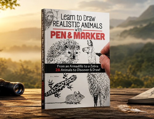 Aprende a dibujar animales realistas con pluma y marcadores