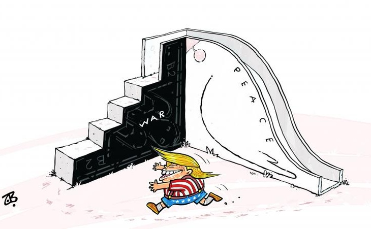 War & Peace games ! Peace takes steps. War comes with a slide !