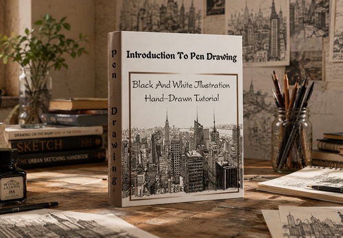 Introduction To Pen Drawing: Black And White Illustration Hand-Drawn Tutorial by Kevin Todd