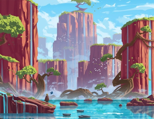 Galeria de ilustrações de Philip Sue - Nova Zelândia