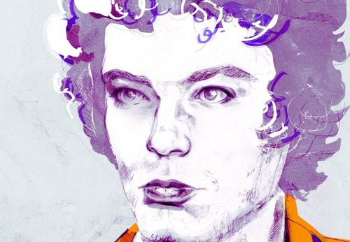 Gallery of Experimental Portrait Drawings in Mixed Media and Digital Color by Sara Blake (USA)