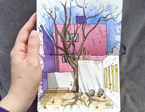 Galeria de pinturas em aquarela de Kalliopi C - Escócia