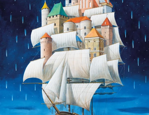 Gallery of humor painting by Rafal Olbinski - Poland