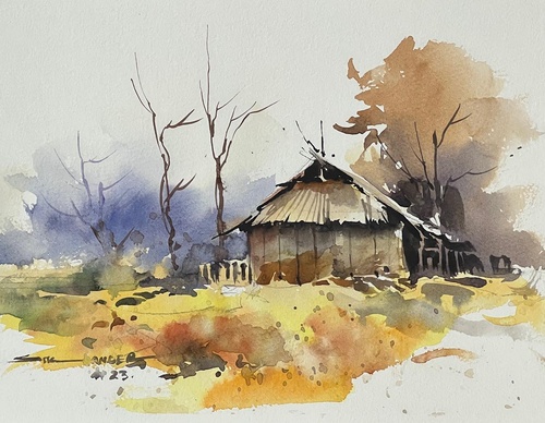 Gallery Of Watercolor Painting By Sikander Singh - India