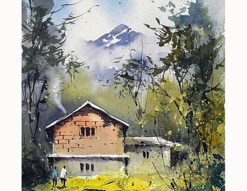 Gallery Of Watercolor Painting By Sikander Singh - India