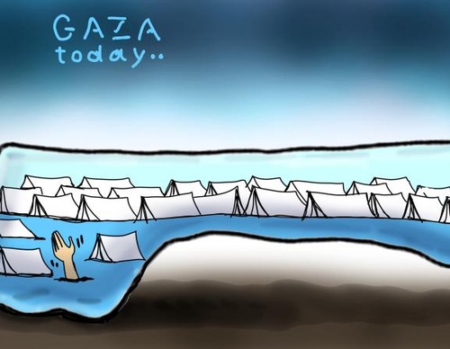GAZA FLOOD  BLOOD THEN FLOOD