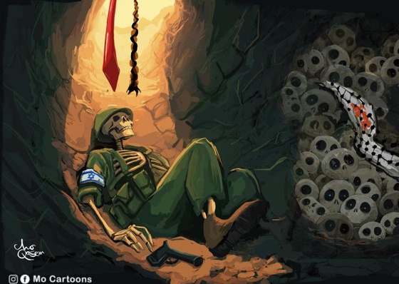 Corpos sob os escombros